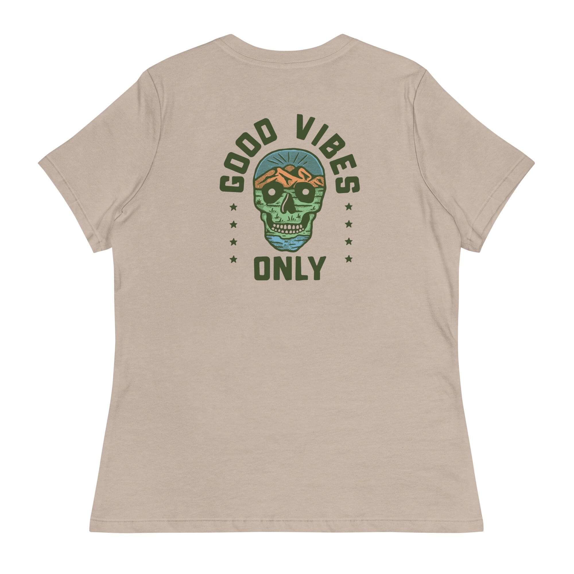 Good vibes store green t shirt