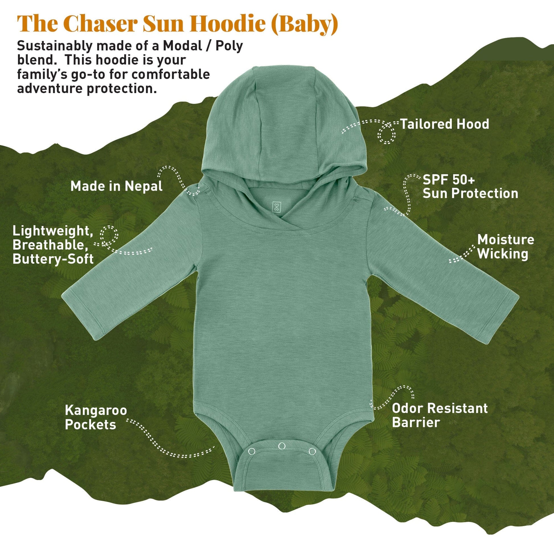 Baby Sun Protective Hoodie Chaser Product Features