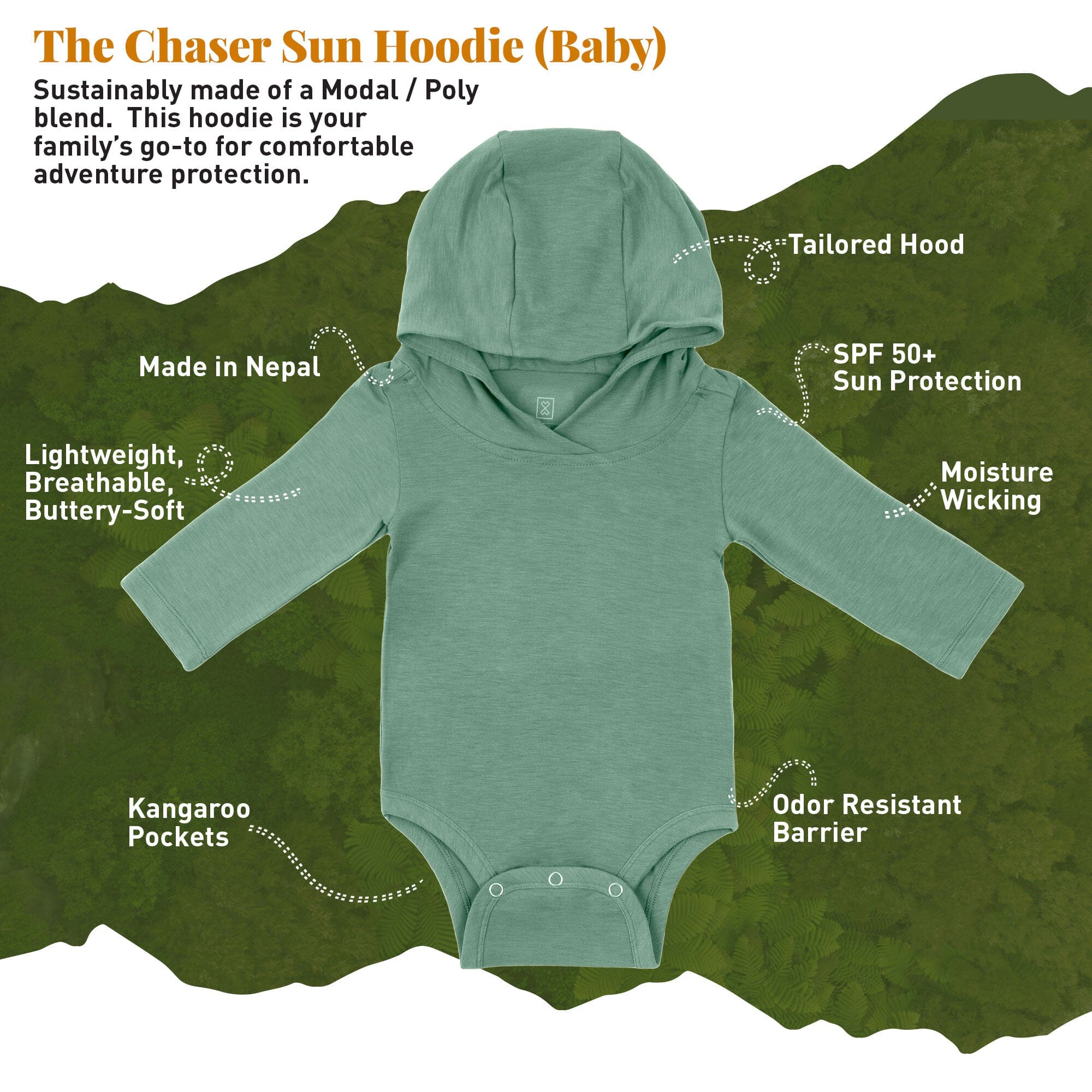 Baby Sun Protective Hoodie Chaser Product Features