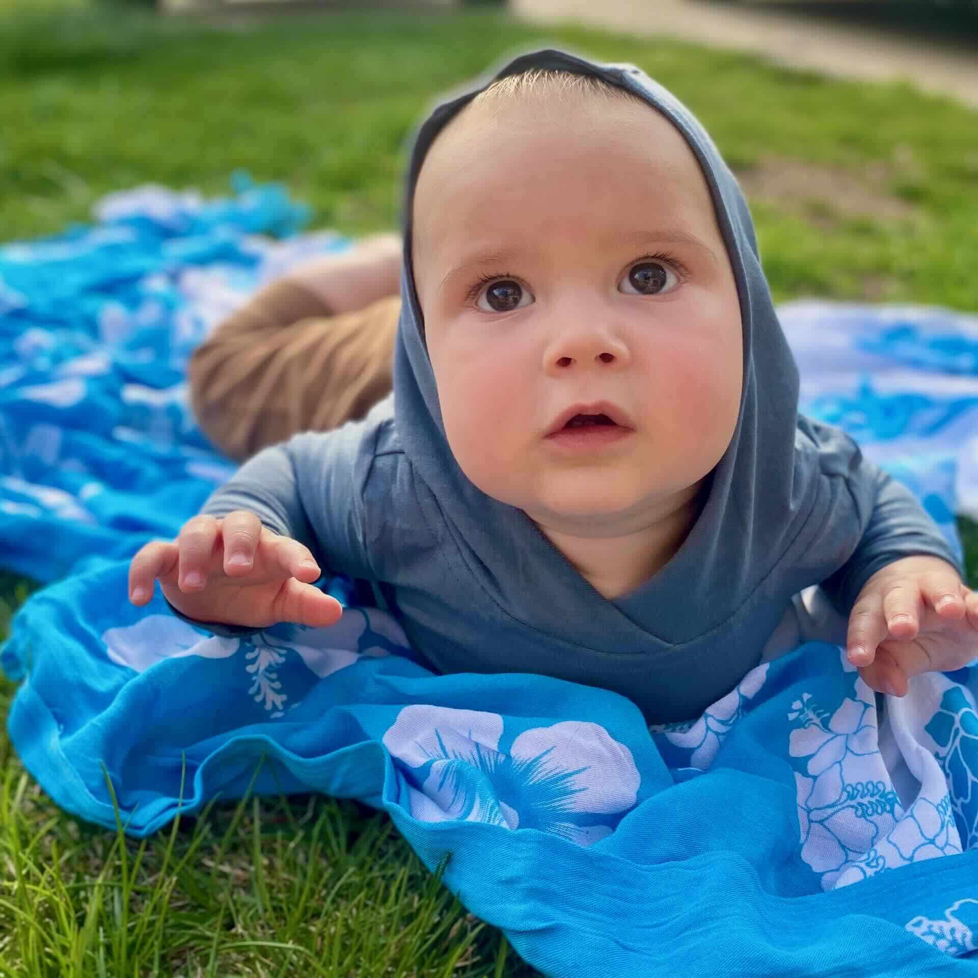 Chaser Baby sun protection hoodie blue UPF 50