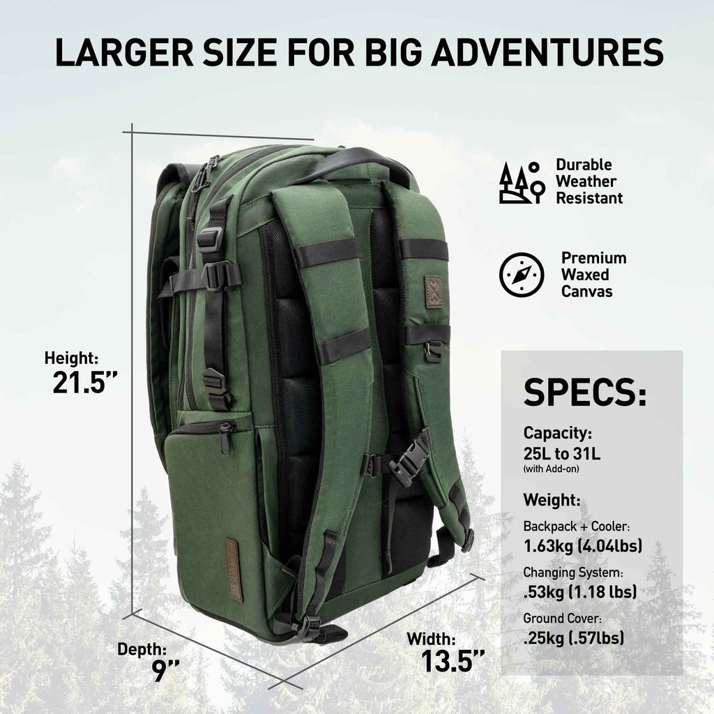 Adventure Proof Diaper Backpack Bundle Diaper Bags Milk x Whiskey 