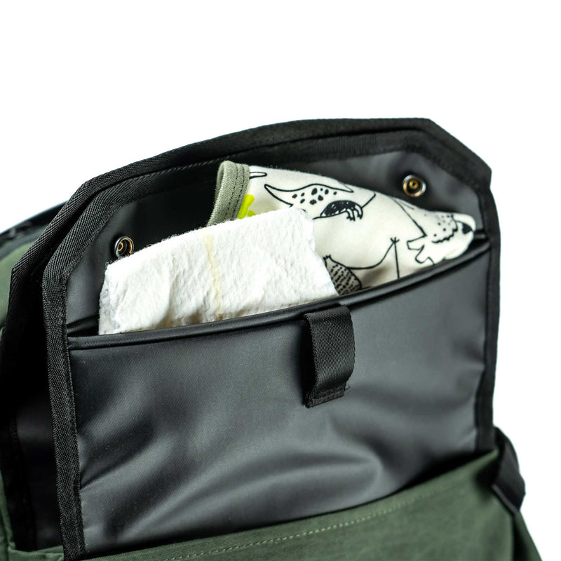 spoiled diaper and clothing pocket for diapers