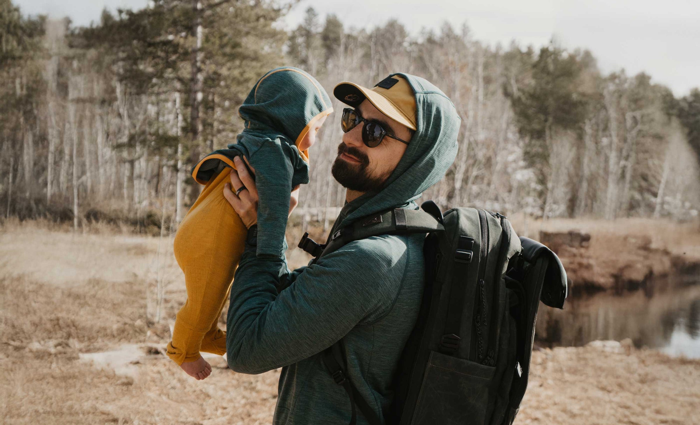 dad-and-baby-with-tumbler-outdoor-hoodie