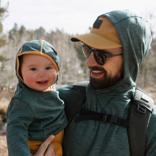TUMBLER - Baby Grid Fleece Hoodie - Milk x Whiskey