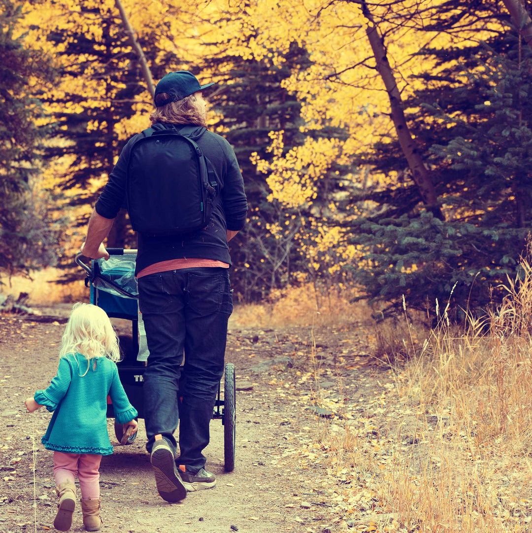 Milk x Whiskey - A father and his 2 daughters hiking during the fall on a Colorado Trail. In the wild.
