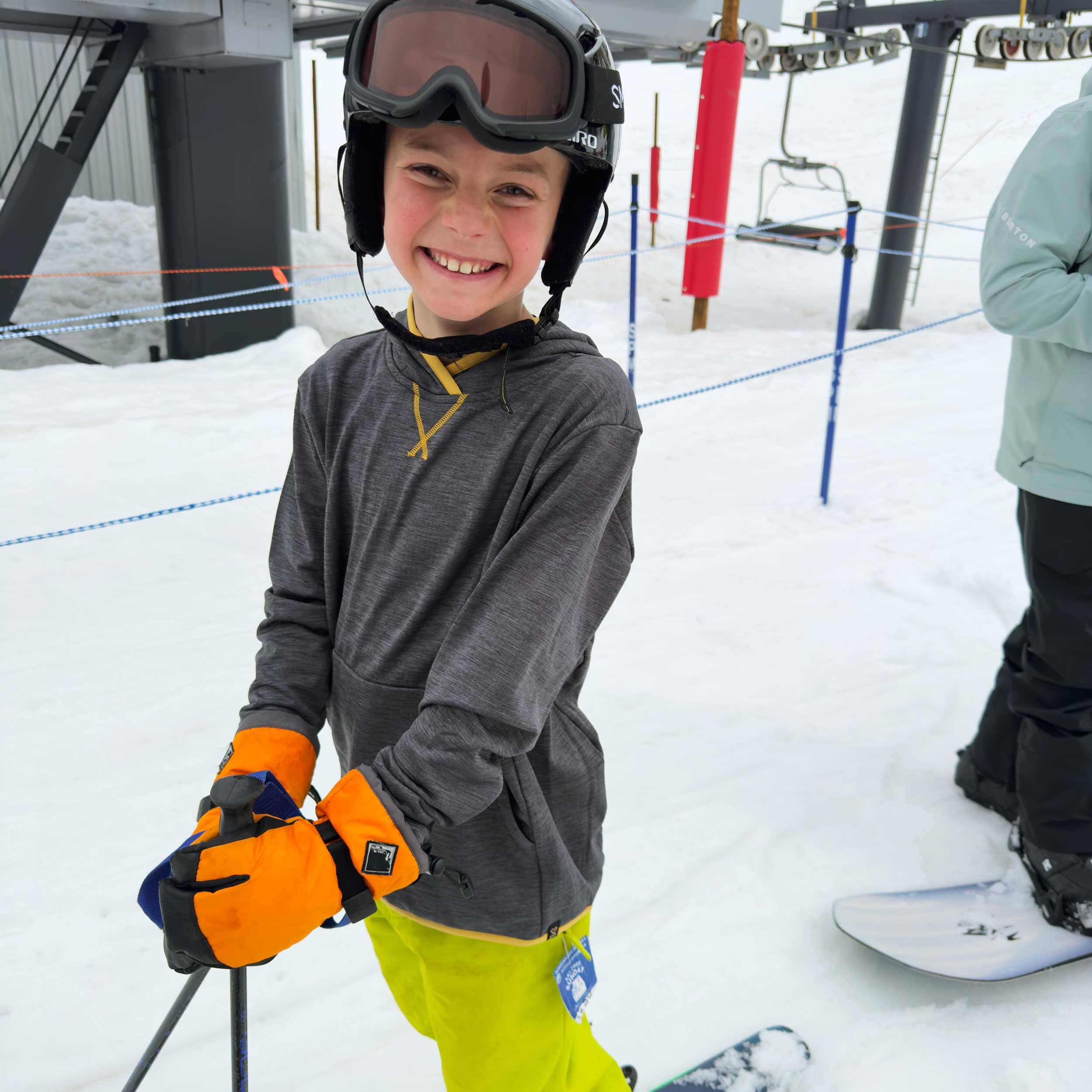 TUMBLER - Youth Grid Fleece Hoodie Milk x Whiskey 