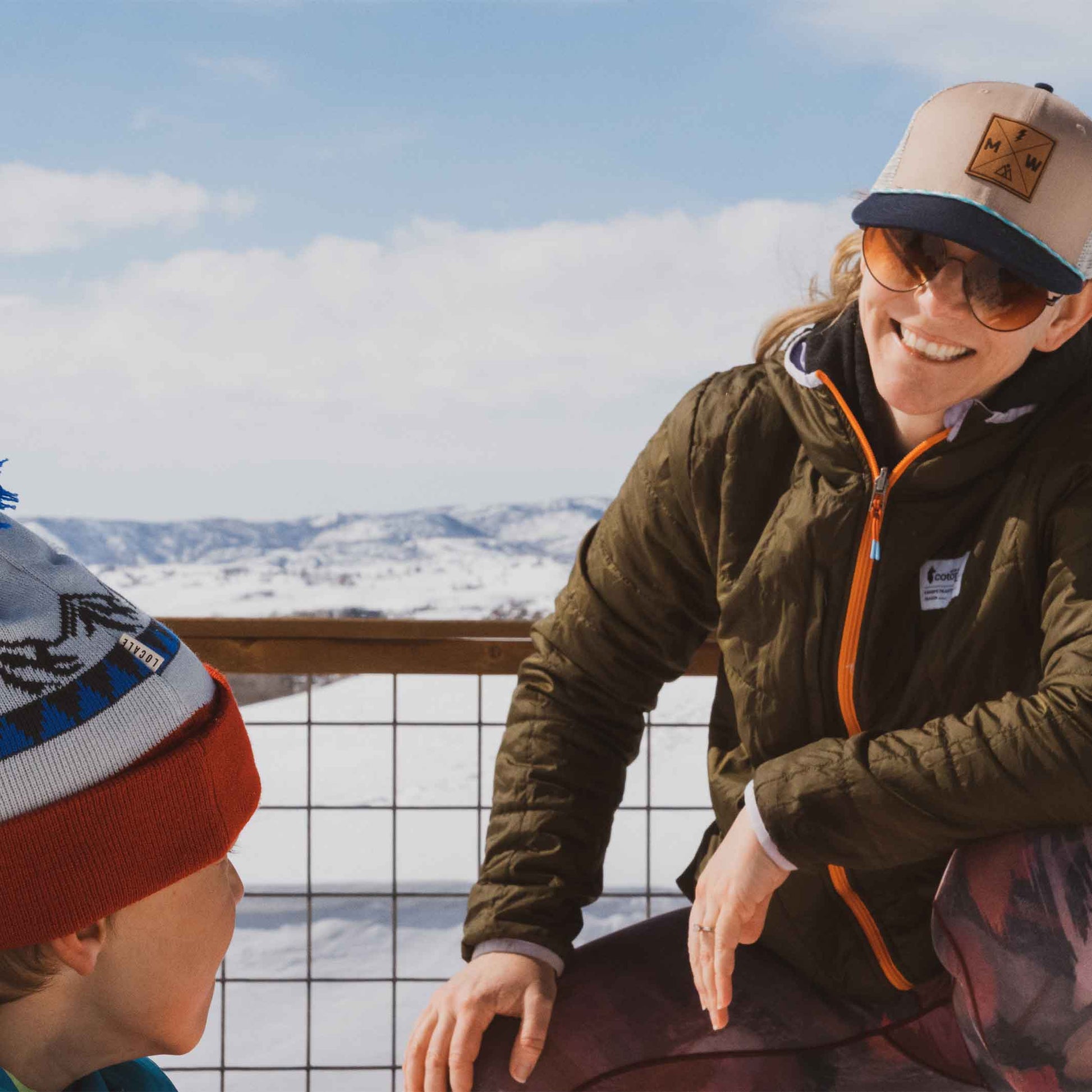 Milk X Whiskey - Parajumper Flat Brim Trucker - Tan Turquoise