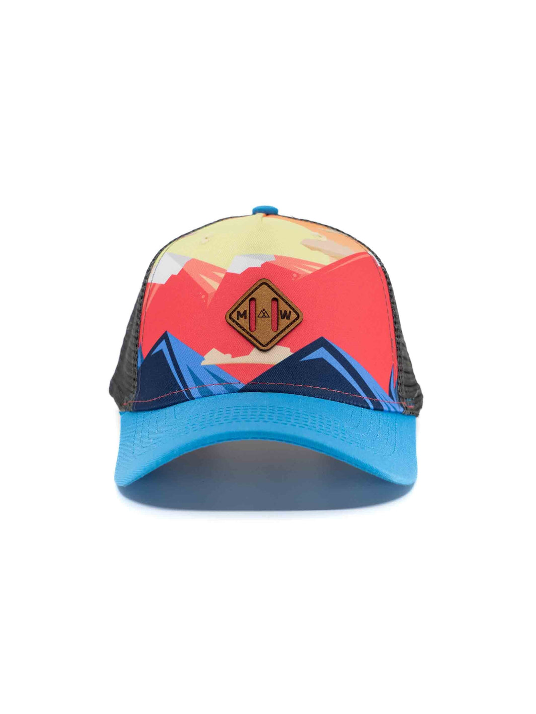 Milk X Whiskey - Youth Sunset Ranges Trucker Hat - Pink and Grey