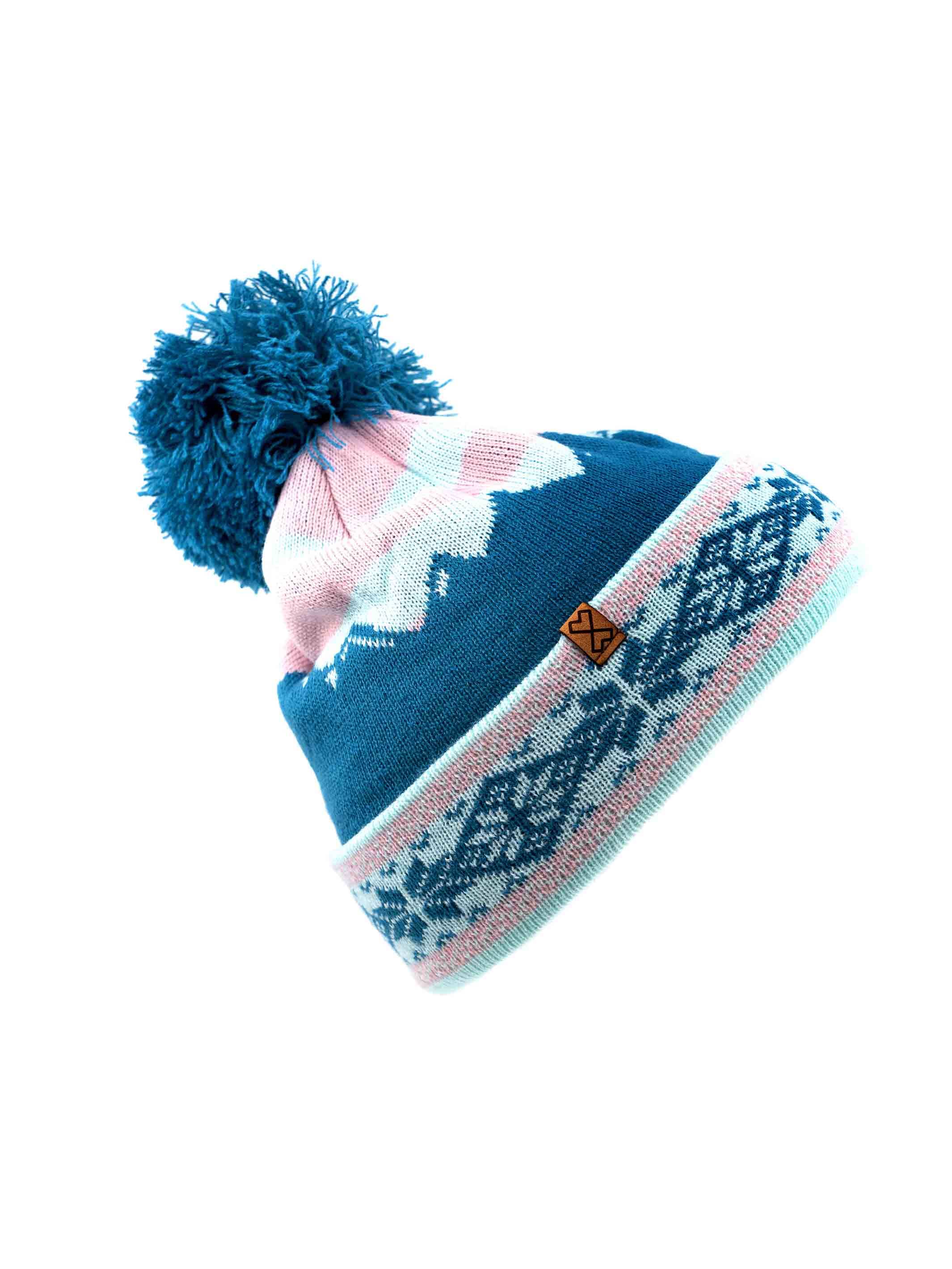 Milk X Whiskey - Youth Ten Mile Beanie -Teal and Pink