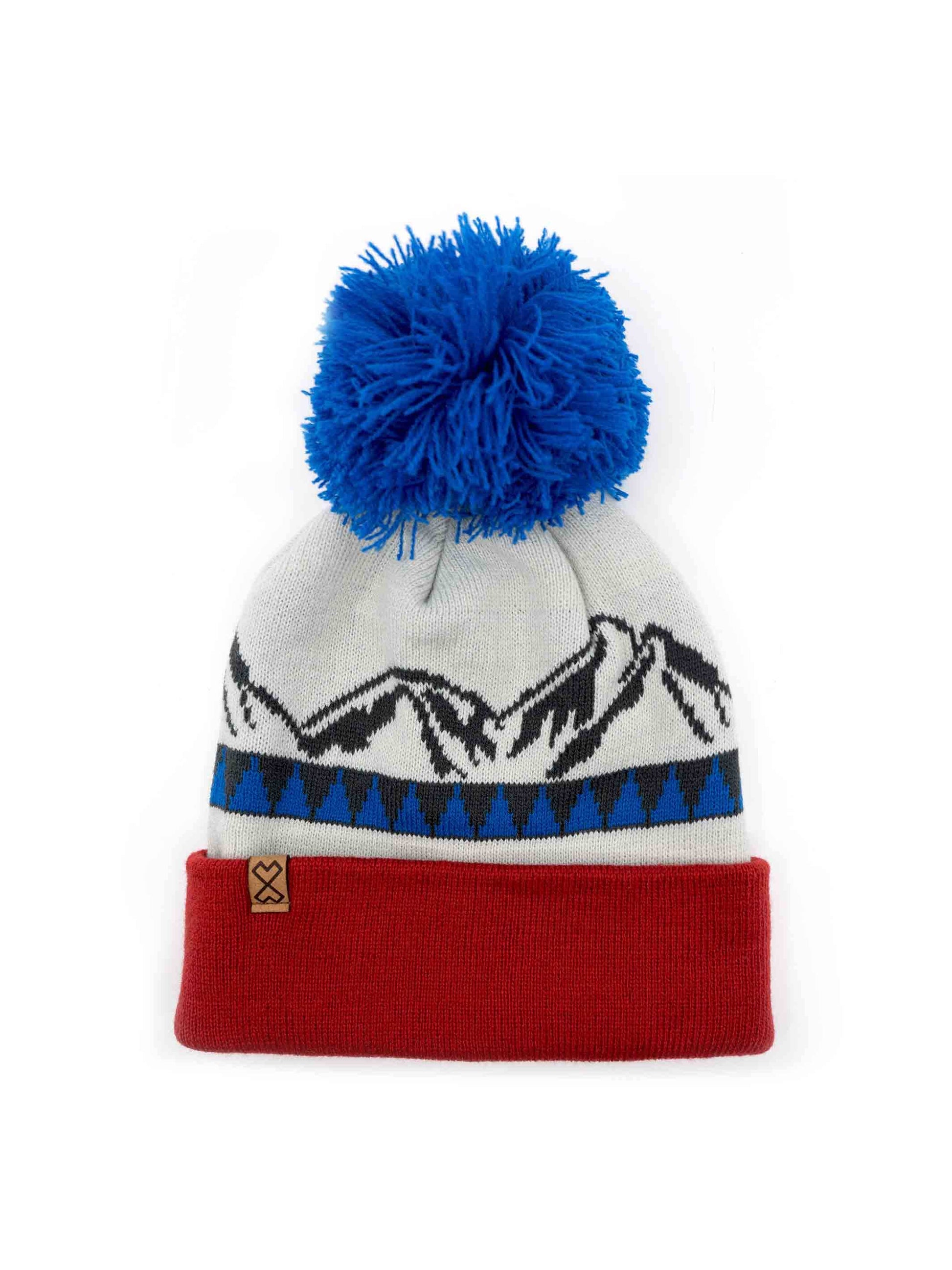 Milk X Whiskey - Youth Round Top Peaks Beanie - Red White and Blue