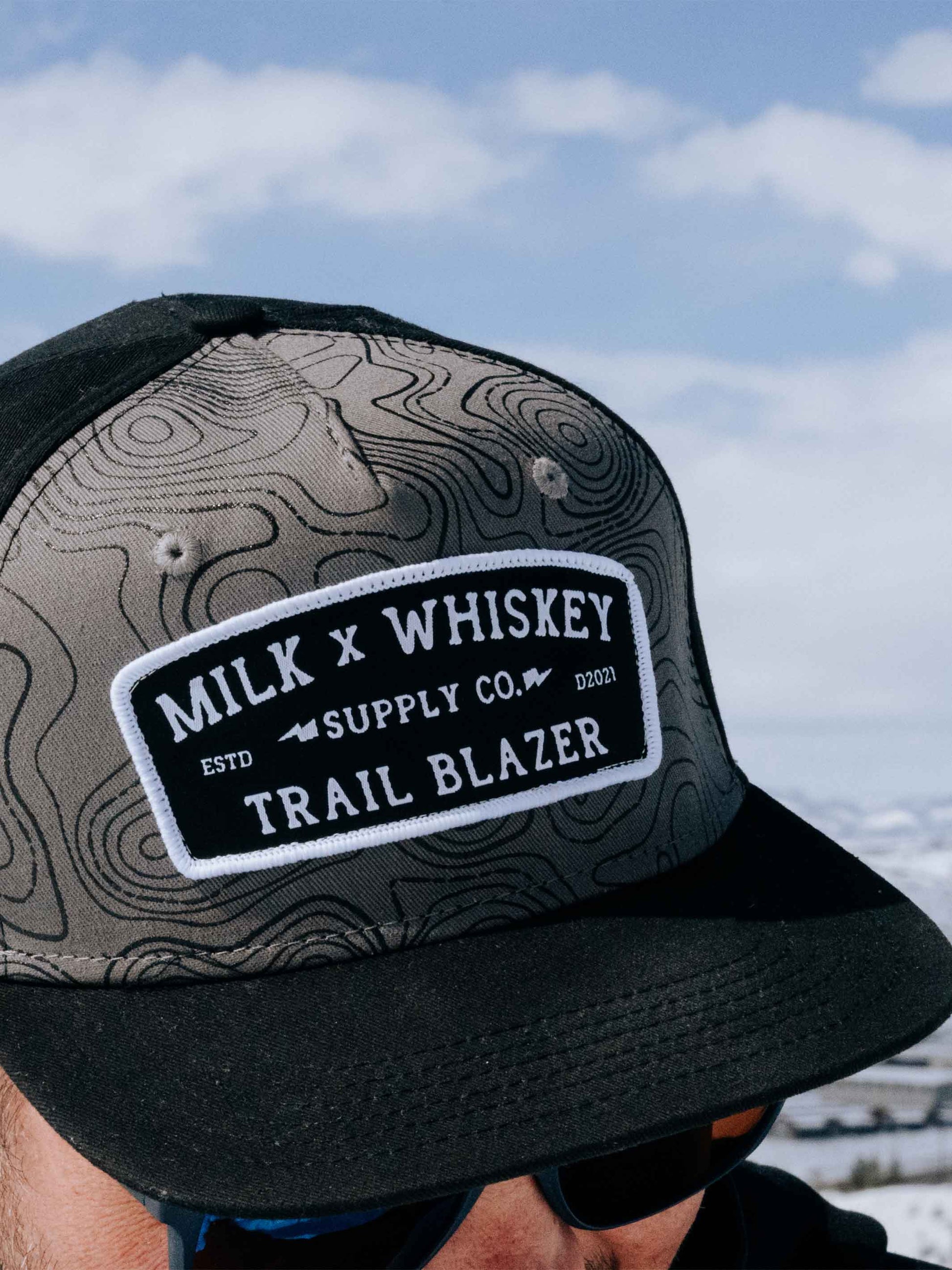 Milk X Whiskey - Trailblazer Topo Flat Brim Hat