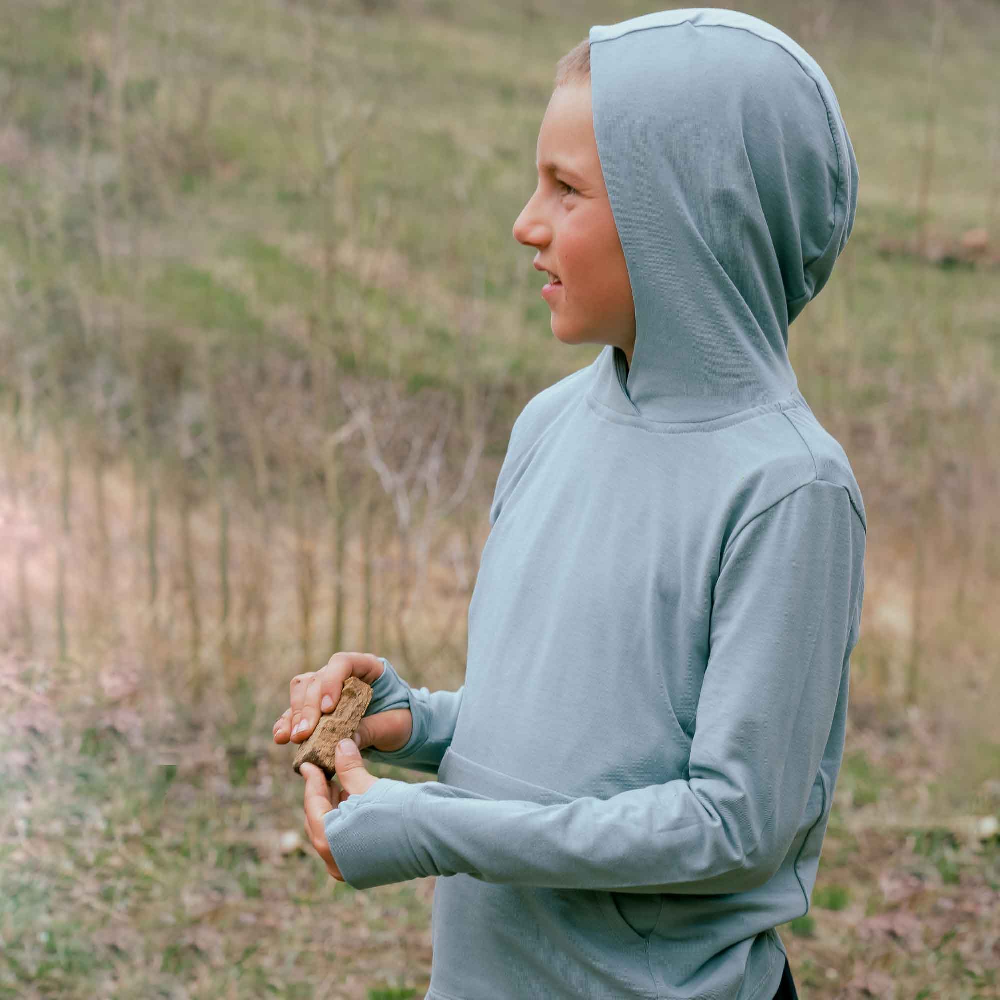 CHASER - Youth UV Hoodie - Medium Grey