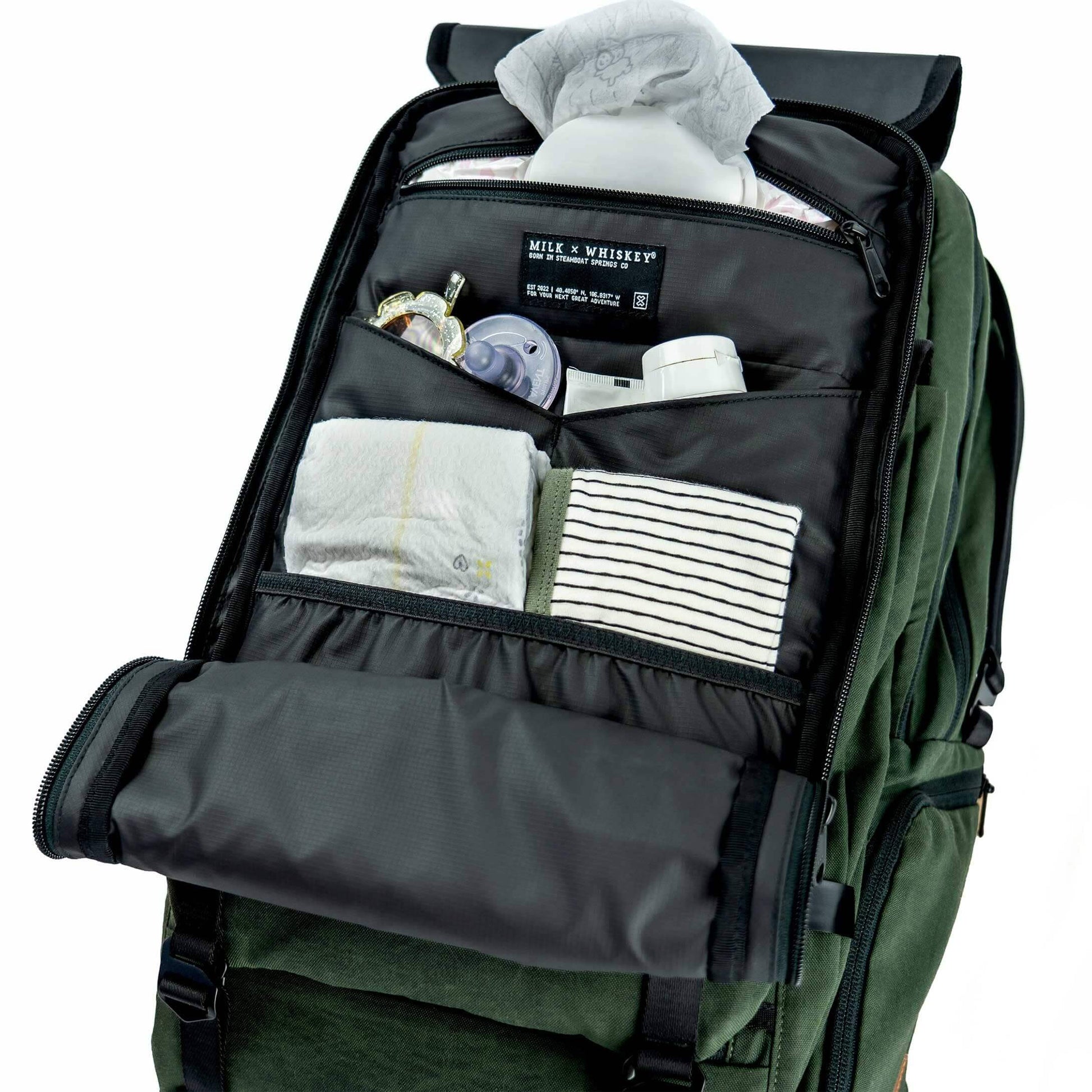 Adventure Proof Diaper Bag Milk x Whiskey 