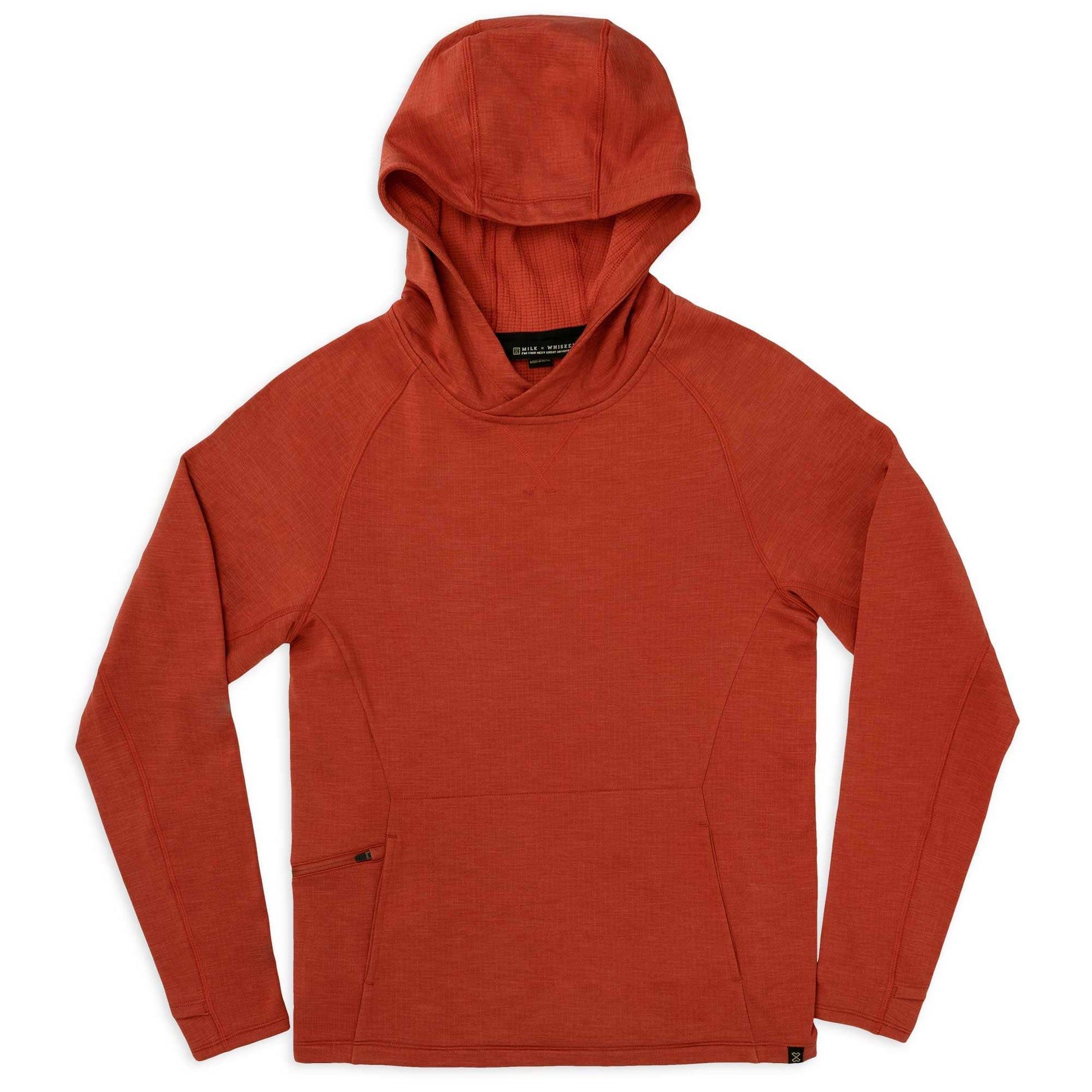 TUMBLER - Adult Unisex Mid Weight Grid Fleece Hoodie - EMBER