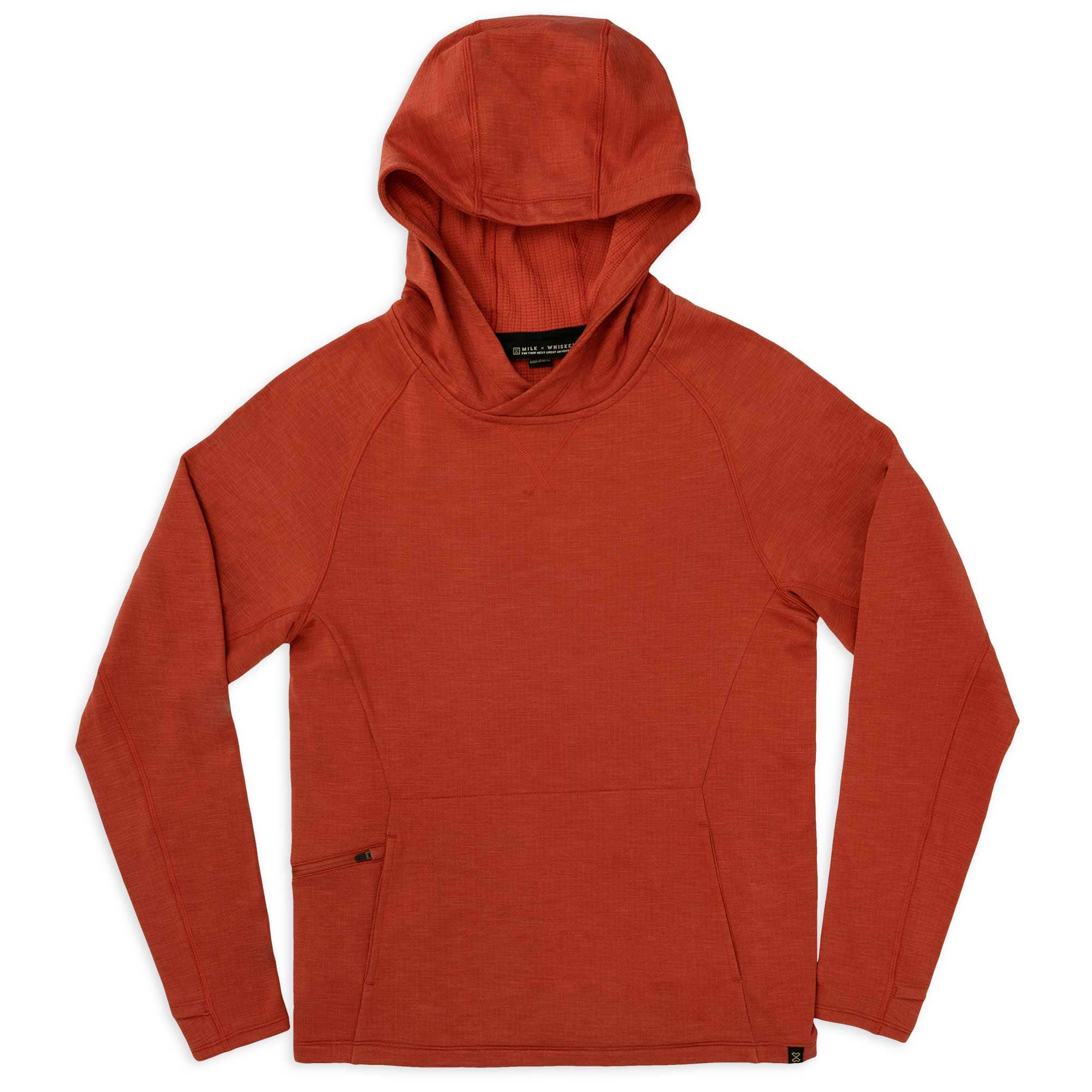 TUMBLER - Adult Unisex Mid Weight Grid Fleece Hoodie - EMBER