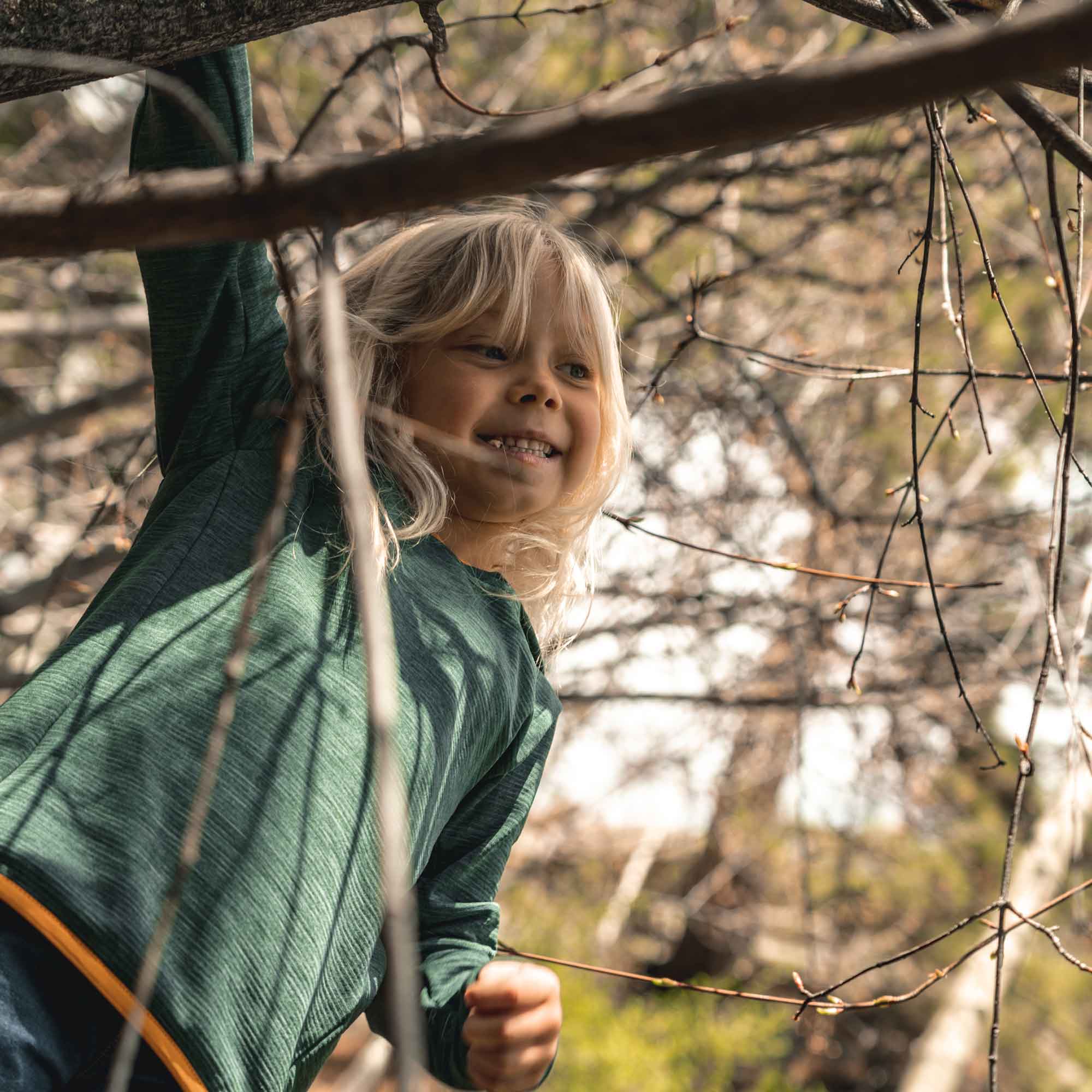 TUMBLER - Toddler Mid Weight Grid Fleece Hoodie - SILVER PINE