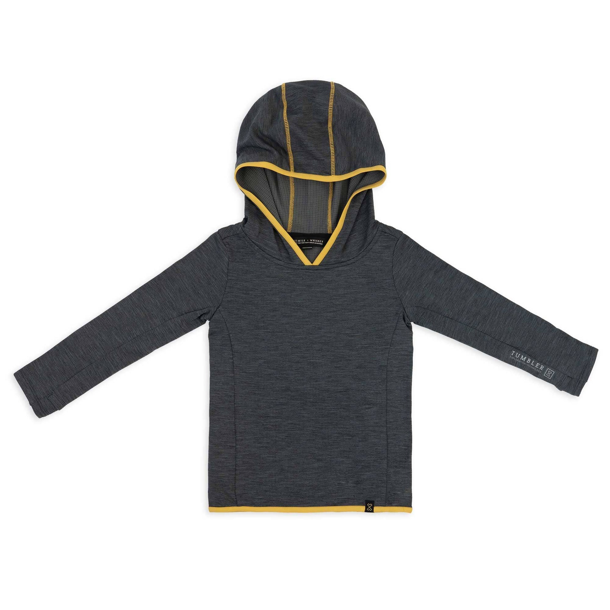 TUMBLER - Toddler Mid Weight Grid Fleece Hoodie - CHARCOAL