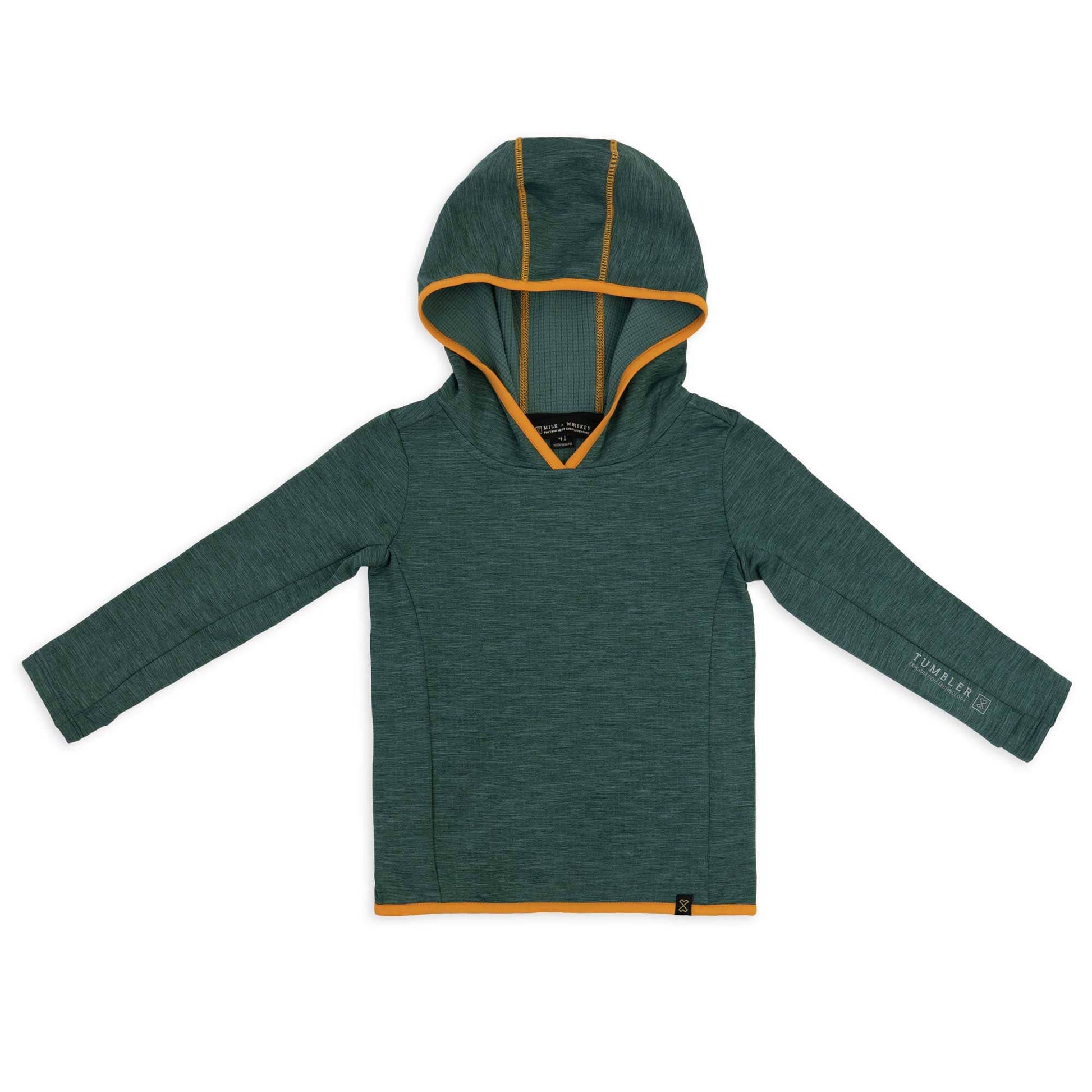 TUMBLER - Toddler Mid Weight Grid Fleece Hoodie - SILVER PINE