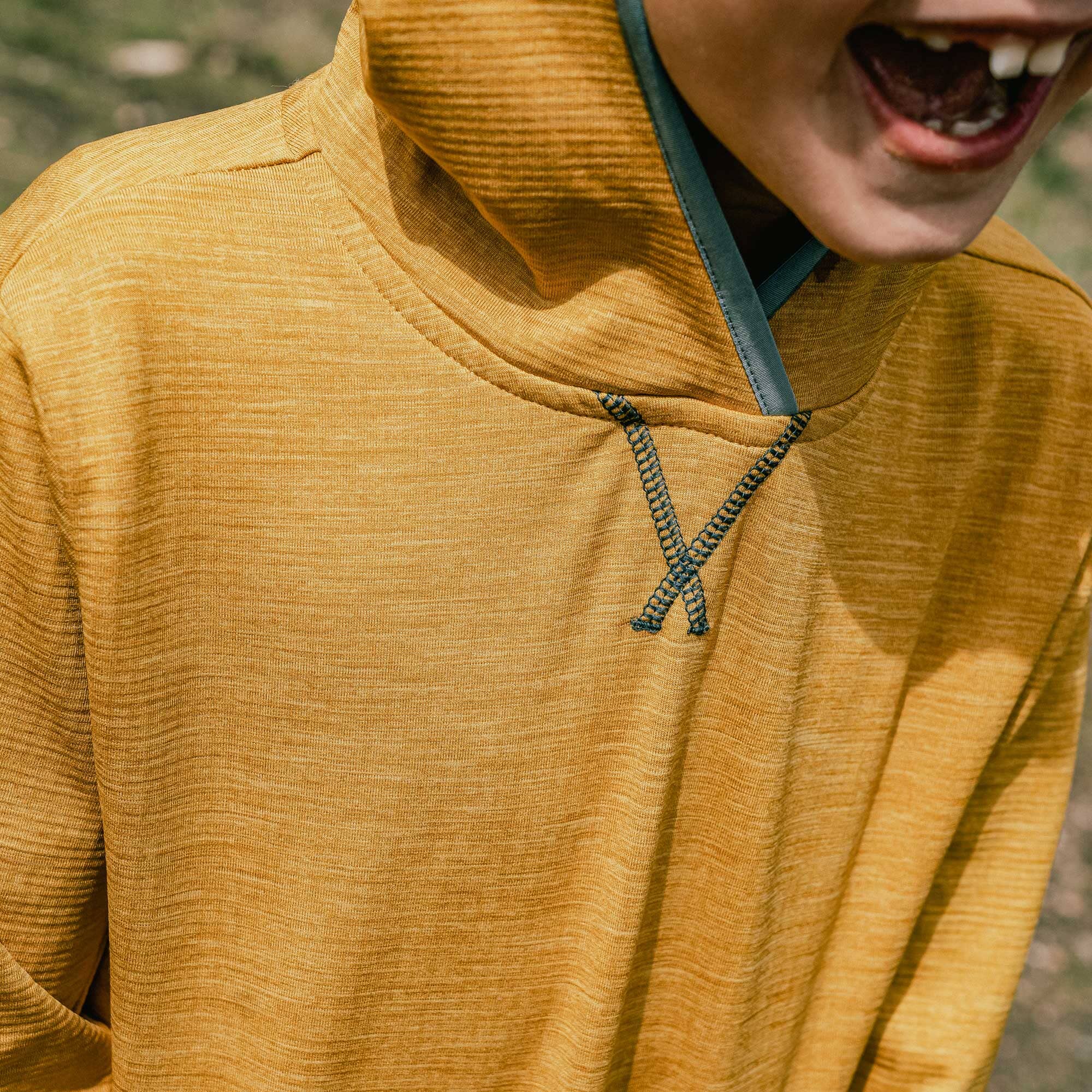 TUMBLER - Youth Mid Weight Grid Fleece Hoodie - MUSTARD