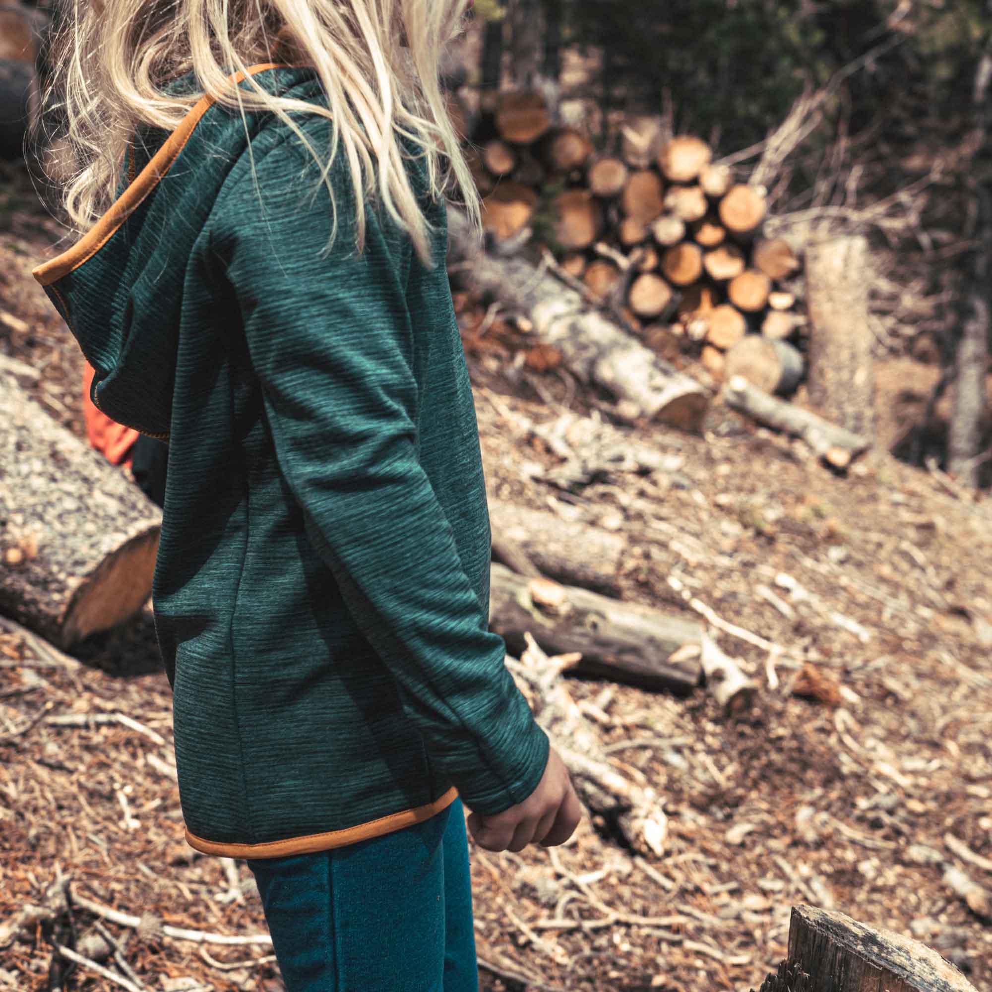 TUMBLER - Youth Mid Weight Grid Fleece Hoodie - SILVER PINE