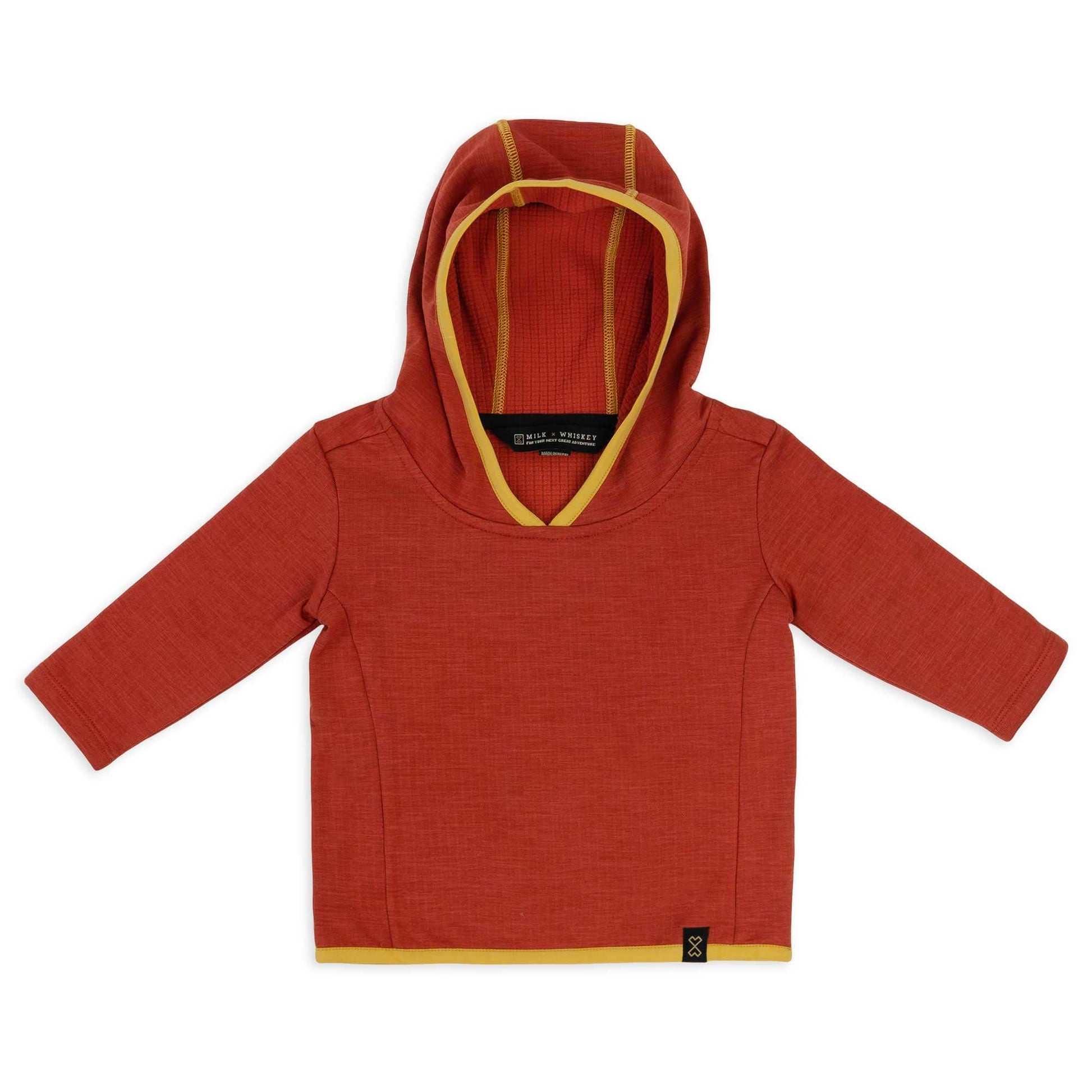 TUMBLER - Baby Mid Weight Grid Fleece Hoodie - EMBER