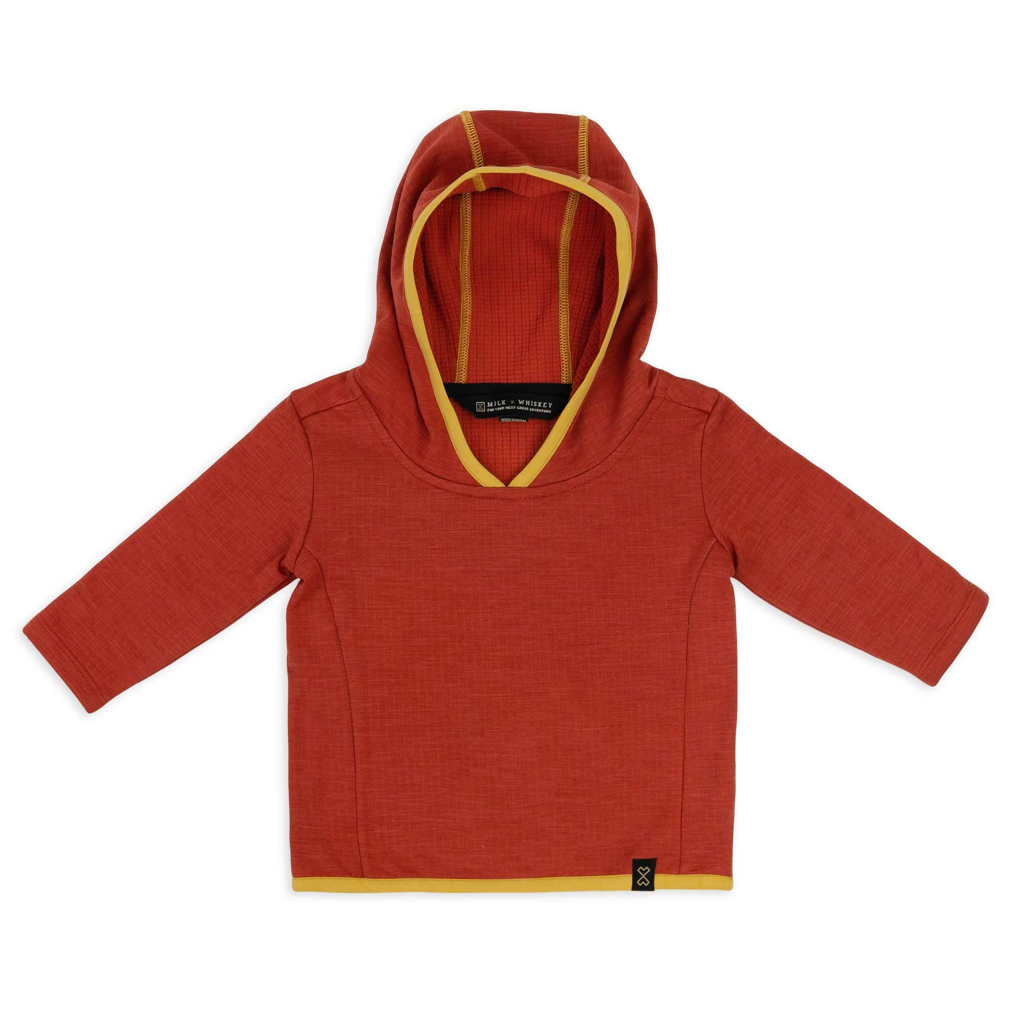 TUMBLER - Baby Mid Weight Grid Fleece Hoodie - EMBER