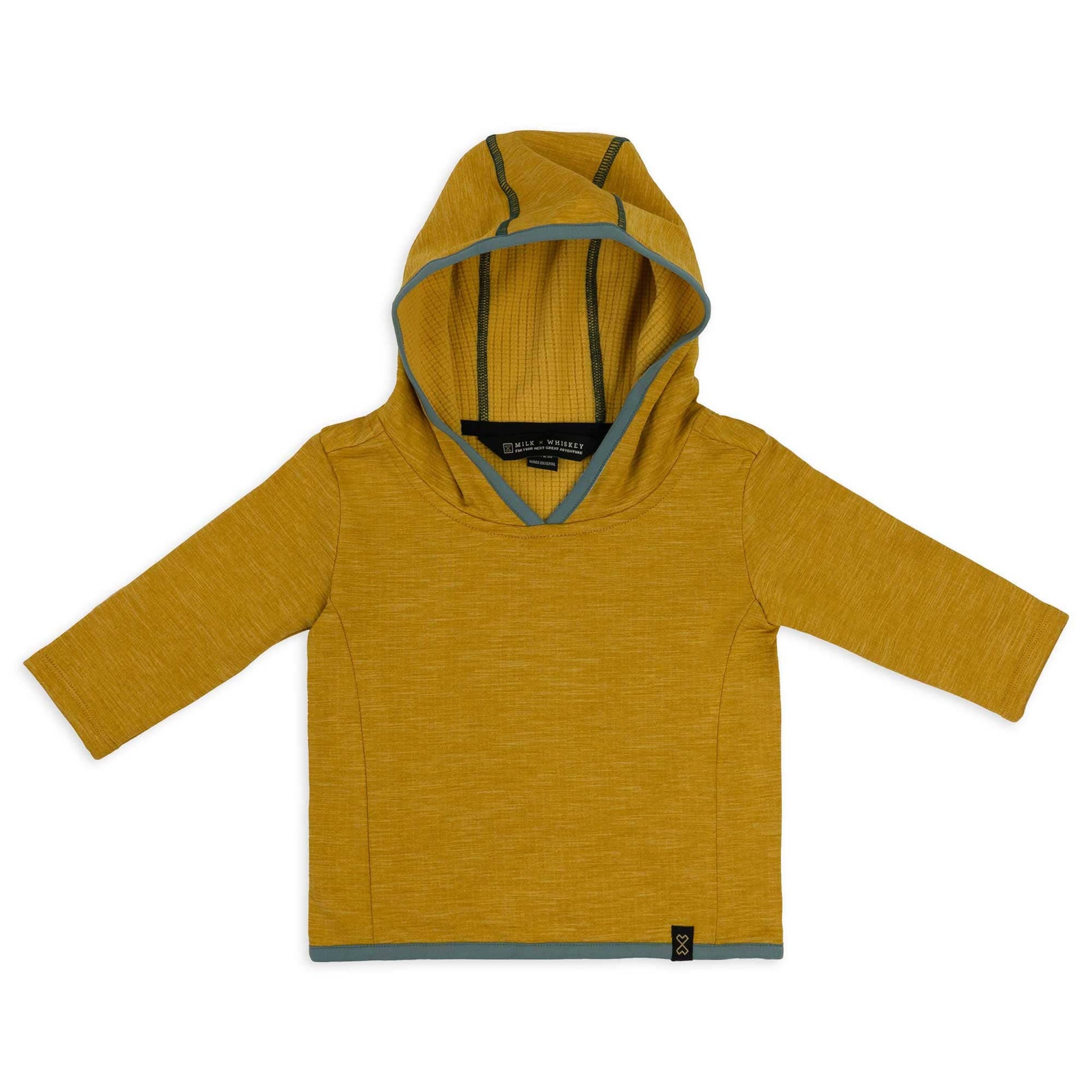 TUMBLER - Baby Warm Tech Grid Fleece Hoodie - MUSTARD